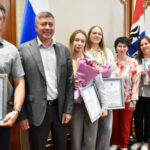 В правительстве региона чествовали новосибирских фехтовальщиц