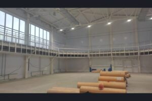 Строительство спортзала в Доволенском районе выходит на завершающий этап